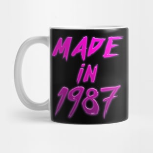 Made In 1987 - Retro Typography Birthday Gift Mug